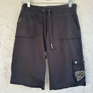 TWISTED HEARTS Shorts Women Small Cargo Studded Y2K Boho Heart‎ Pocket